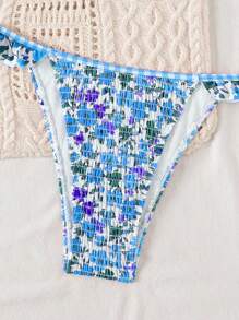 Swim Mod Conjunto de bikini triangular estampado simple para mujer - Multicolor - Ver 6