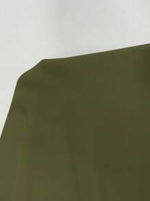 SHEIN LUNE Plain V-Neck Sleeveless Tank Top For Women, Versatile For Summer Green Tank Top Women Back To School - Army Green - View 6