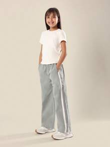 SUMWON 青少年女孩婴儿短款柔软基本款短袖休闲夏季日常必备上衣 - 綠色 - 查看 1