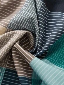 Manfinity Mode Camicia casual a quadri per uomo in taglie comode, adatta per pendolari