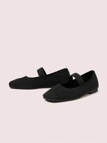 CUCCOO DOLLMOD Mocassins plats à boucle pour femmes, noir