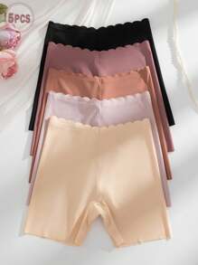 5pcs/Set Women Seamless Boyleg Brief Panties - Multicolor - View 3