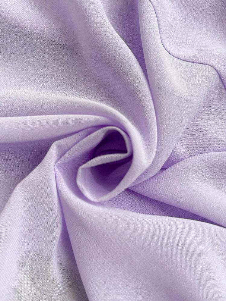 Elenzga Mono elegante con cuello en V sin mangas y drapeado para mujer talla grande - Morado - Añade 7