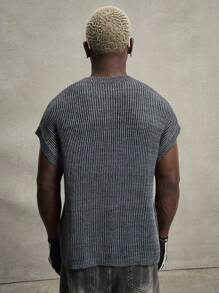 PAVTROS Chaleco casual con diseño de malla floral de estilo europeo y americano de Manfinity Streetrush para hombres, moda callejera genial para volver a la escuela - Multicolor - Ver 3