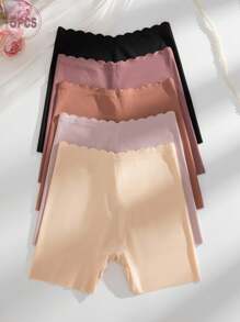 5pcs/Set Women Seamless Boyleg Brief Panties - Multicolor - View 4
