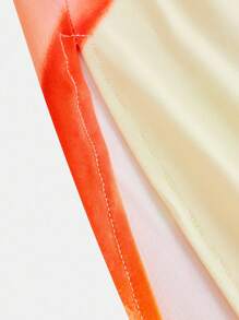 Girlism 2 件套少女黄色热带印花度假风格修身抹胸和长裙套装 - 黃色 - 查看 9