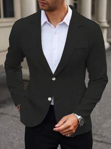 Manfinity Mode 男士绅士商务缺口翻领单排扣西装外套