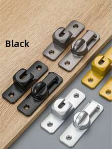 1pc No Drill Thickened Universal Card Lock Bathroom Simple Vintage Anti-Lock Latch Zinc Alloy Door Clasp Stainless Steel Burglar-Proof Buckle