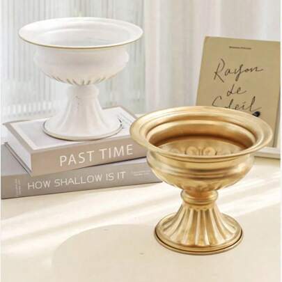 1개 레트로 높은 발 화분, 유럽풍 웨딩 장식 꽃병, 사진 소품, 드라이 플라워 아레인지, 고급 장식 선물 생일 졸업