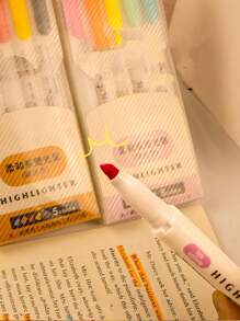 15色双头书写笔套装、荧光笔、书写笔，以及一份甜蜜的粉彩学校礼物 - 彩色 - 查看 5