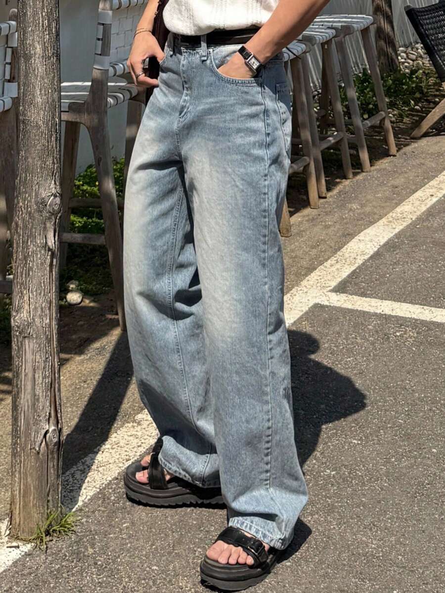 DAZY Men's Distressed Washed Blue Jeans, All Season, Emo Style - Blue - View 1