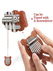 Mini Kalimba de 8 teclas, regalo para principiantes amantes de la música y músicos, accesorio lindo de instrumento musical con dije y llavero