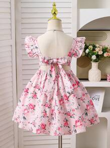 Emery Rose Kids Emery Rose Kids 年轻女孩编织碎花方领荷叶边腰后蝴蝶结装饰休闲甜美派对礼服，适合派对、返校、女性时尚、法式优雅、公主风格、婚礼季、生日聚会、碎花、玫瑰、情人节少女、花童礼服、夏季海滩度假、妈妈和女儿与姐妹搭配风格、搭配家庭度假、假日、乡村风格。 - 粉色 - 查看 4