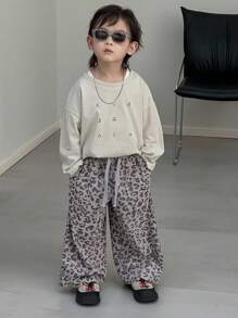 Dazy Kids 秋季男童宽松休闲豹纹裤