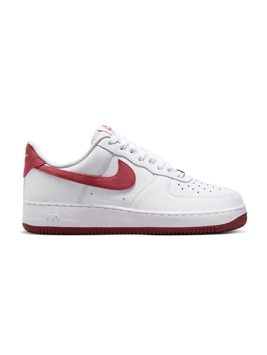 Nike Air Force 1 '07 Women's Sneakers White/Adobe-Team Red-Dragon Red FQ7626-100 - Blanco/Adobe-Equipo Rojo-Dragón Rojo - Ver 1