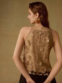 MOTF PREMIUM Top de tirantes con aplicaciones de lazo - Multicolor - Ver 3