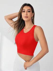 Core Rhythm Women's Tight-Fitting Seamless Sports Crop Tank Top Workout Crop Top Women Sport Crop Top Shirt Crop Workout Top Workout Crop Tops Women Sports Bra Crop Workout Top Women Racerback Sports Bra