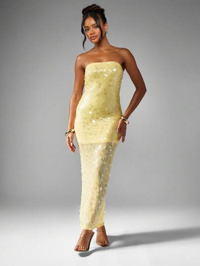 MISSGUIDED Strapless Bodycon Midaxi Dress With Empire Waist