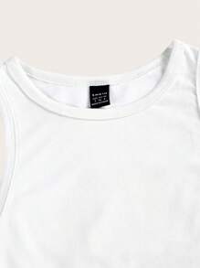 SHEIN Essnce 4 件套休闲纯色百搭女士短款紧身吊带背心，适合夏季 - 彩色 - 查看 6