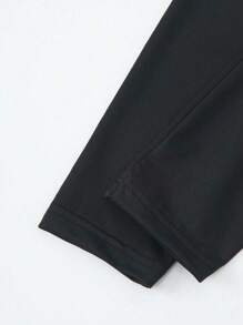 SHEIN 2 件套女童休闲优雅公主蝴蝶结和蝴蝶图案印花裙和紧身裤套装，适合春夏季、假日、夏季、旅行 - 黑色 - 查看 4