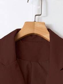 1 件女士优雅无袖两件套（含腰带） - 紫紅色 - 查看 3