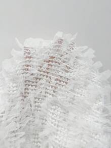 SHEIN PETITE BamGleam 女士时尚性感露背露肩休闲连体衣，适合派对、生日、时尚、女性外出、度假 - 白色 - 查看 7