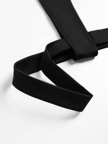 INAWLY Body de manga larga sexy con espalda descubierta y unicolor para mujer