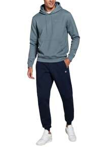 Champion Men's Drawstring Hooded Long Sleeve Casual Sweatshirt - Grey - View 3