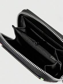 ROMWE Fairycore 1 件彩色线条花朵图案女士拉链小钱包 - 彩色 - 查看 4