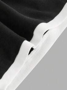 SHEIN MOD Bộ áo cánh cổ tròn không tay màu đen và trắng dành cho nữ có trang trí nút nơ và quần dài - Hoàn hảo cho phong cách quý tộc xưa, - Phong cách lấy cảm hứng từ, dạ hội, hẹn hò, tiệc tùng, ngày lễ - Đen và trắng - Xem 4