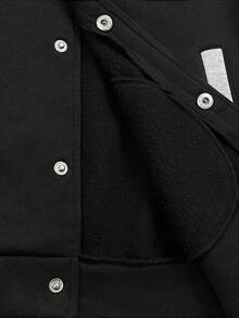 SHEIN Tween Boy 休闲运动字母图案棒球领宽松撞色夹克，适合通勤、上学、日常休闲、旅行、运动、秋冬 - 彩色 - 查看 6