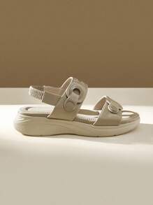 CUCCOO EASI Women's 2025 New Summer Casual Sports Sandals, Rhinestone Decor Soft Bottom Thick Sole Sandals