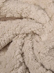 Boho Mama 孕妇休闲纯色无袖连帽开衫，秋冬 - 卡其色 - 查看 7