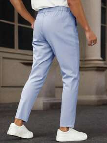 Calvornis 男士商务休闲条纹梭织西装裤