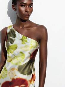 Maija 秋季女士枫叶印花度假风无袖连衣裙，优雅夏威夷风格连衣裙，适合婚礼宾客，性感派对礼服，生日礼服