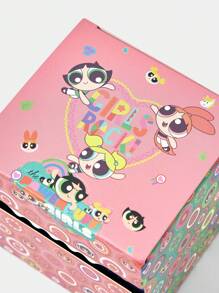 THE POWERPUFF GIRLS X SHEIN Sổ ghi nhớ có họa tiết hoa, bong bóng, hoa mao lương dễ thương - Nhiều màu - Xem 5