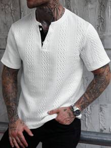 Manfinity Homme 男士夏季珠地针织撞色 Polo 衫，必备户外服饰，馈赠老公的绝佳礼物