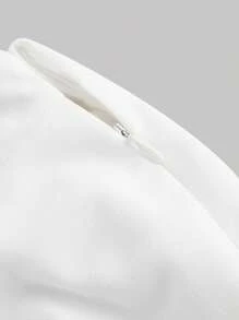 SHEIN X ELOISA & ORSON SHEIN MOD Pantalones con parche de gran lazo 3D y falda en color caqui, ropa de otoño, ropa, pantalones asimétricos