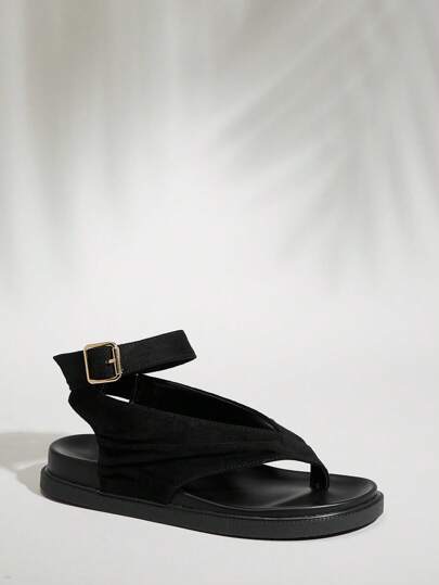 SHUZIA 女式踝带人字凉鞋