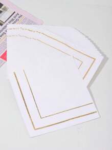 20pcs Paper Disposable Napkin, Simple Metallic Line Pattern Paper Dinner Napkin For Party - Multicolor - View 11