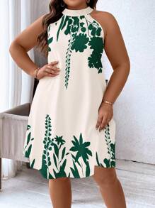 SHEIN Clasi Plus Size Floral Print Casual Loose Short Dress, Suitable For Summer Suitable For Going Out Chic Dress - Multicolor - View 1