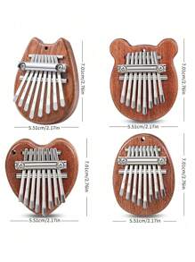 Mini Kalimba de 8 teclas, regalo para principiantes amantes de la música y músicos, accesorio lindo de instrumento musical con dije y llavero