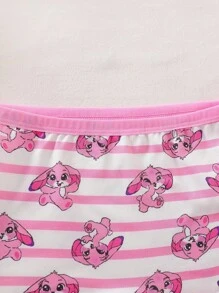 Set de 10 piezas de boxers tipo calzoncillo con diseño de animales de dibujos animados, de conejo colorido, para niñas, ropa interior de verano