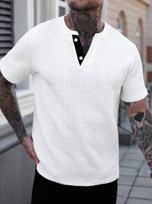 Manfinity Homme 男士夏季珠地针织撞色 Polo 衫，必备户外服饰，馈赠老公的绝佳礼物