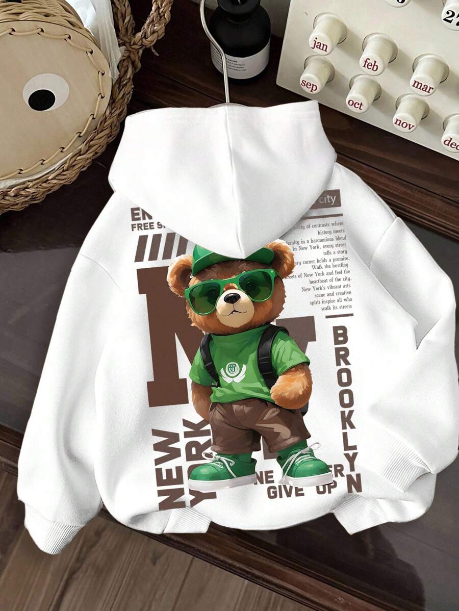 Sudadera con gráfico de dibujos animados para niño pequeño, adecuada para otoño/invierno
