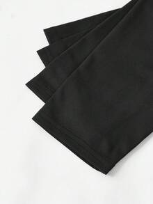SHEIN Girlism Pacote com 4 leggings pretas para meninas adolescentes, calças de camada de base confortáveis e casuais versáteis, compre 1 e leve 3 - Preto - Ver 3