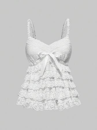 Kawaii Kawaii Hime Gyaru Sweet Lace Patchwork Women's Camisole