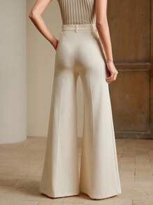 Anewsta Pantalones largos con dobladillo de cuentas de moda para mujer, de verano