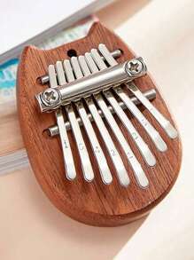 Mini Kalimba de 8 teclas, regalo para principiantes amantes de la música y músicos, accesorio lindo de instrumento musical con dije y llavero
