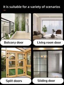 1pc No Drill Thickened Universal Card Lock Bathroom Simple Vintage Anti-Lock Latch Zinc Alloy Door Clasp Stainless Steel Burglar-Proof Buckle